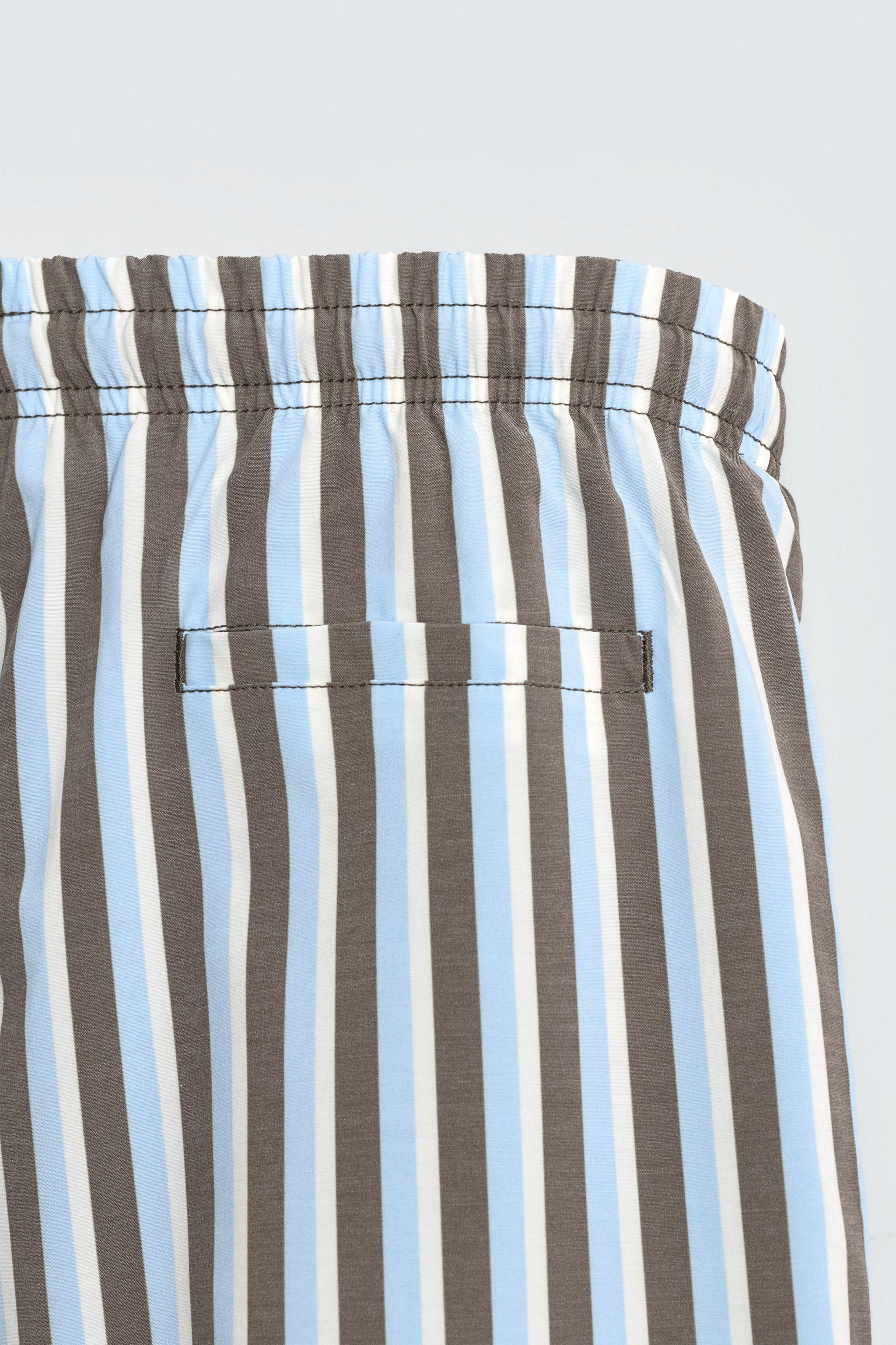 MAILLOT DE BAIN MI-LONG À RAYURES